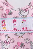 Pink Goose Smocked Bloomer Set Aaria Tees