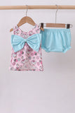 Pink Goose Smocked Bloomer Set Aaria Tees