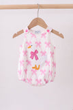 Pink Bow Goose Applique Bubble Aaria Tees