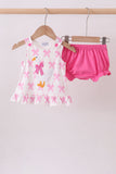 Goose Bow Appliqué Bloomer Set Aaria Tees