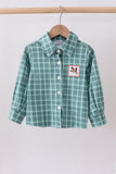 Duck embroidery button down plaid shirt - Aaria Tees Aaria Tees