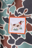 Camouflage puppy hunting embroidery button shirt - Aaria Tees Aaria Tees