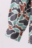 Camouflage puppy hunting embroidery button shirt - Aaria Tees Aaria Tees