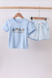 Happy Place Embroidered Set Aaria Tees