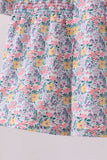 Summer garden smocked ruffle bloomer set - Aaria Tees Aaria Tees
