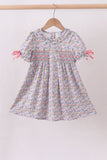 Summer garden smocked ruffle dress - Aaria Tees Aaria Tees