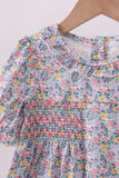 Summer garden smocked ruffle dress - Aaria Tees Aaria Tees