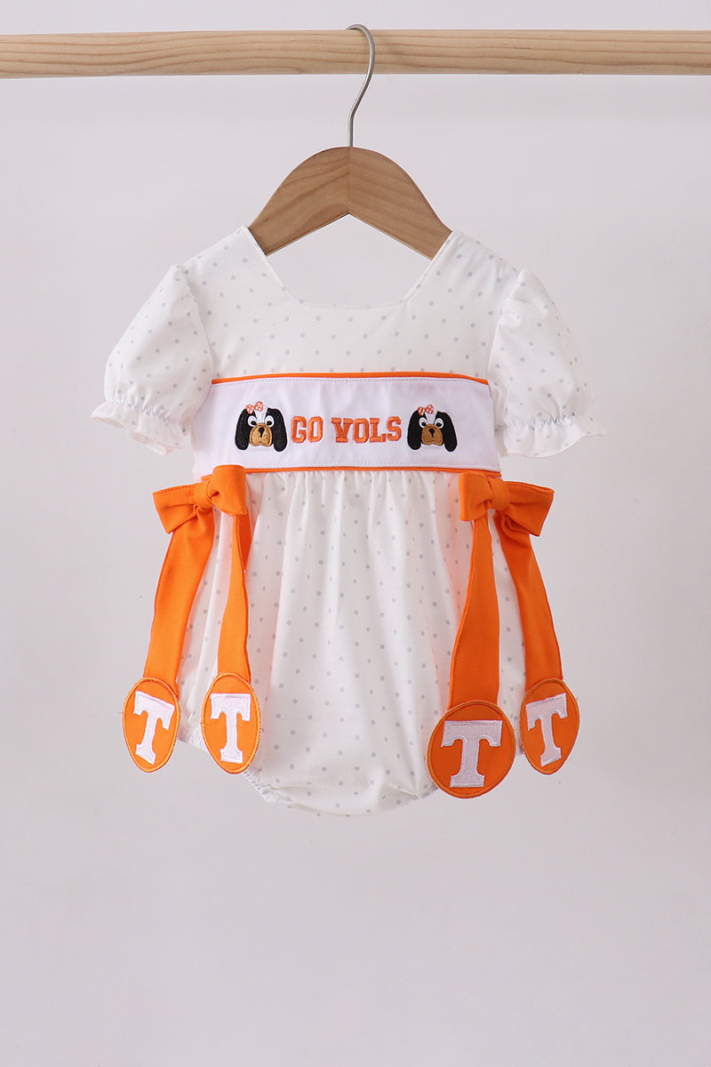 Tennessee go vols embroidery bow bubble - Aaria Tees Aaria Tees