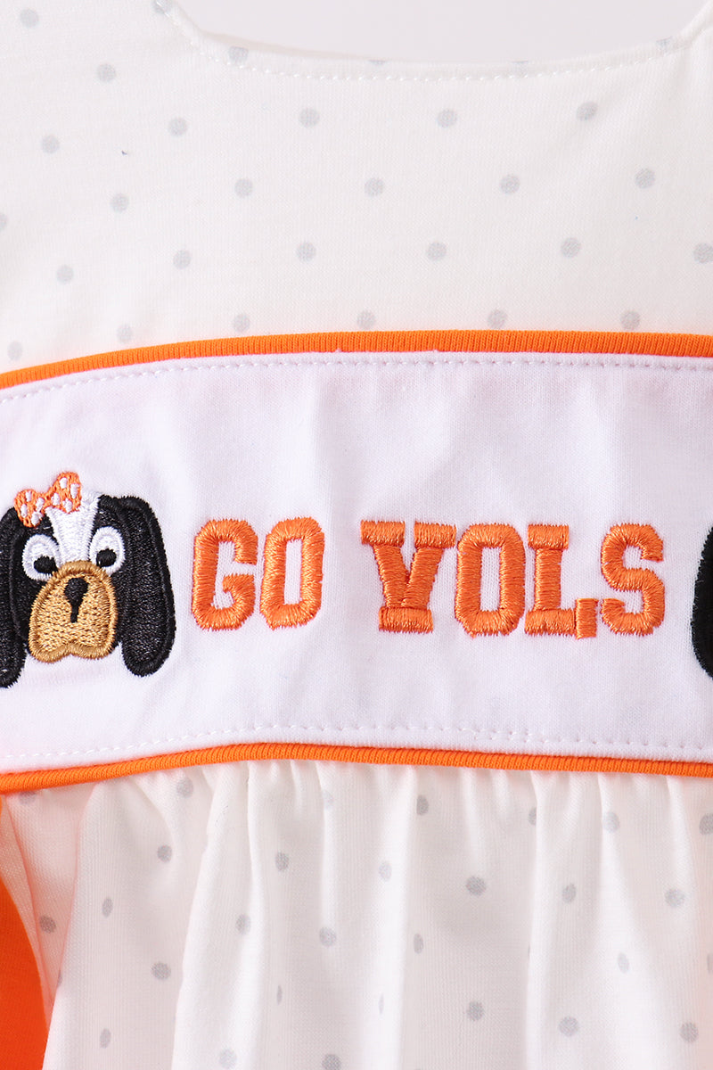 Tennessee go vols embroidery bow bubble - Aaria Tees Aaria Tees