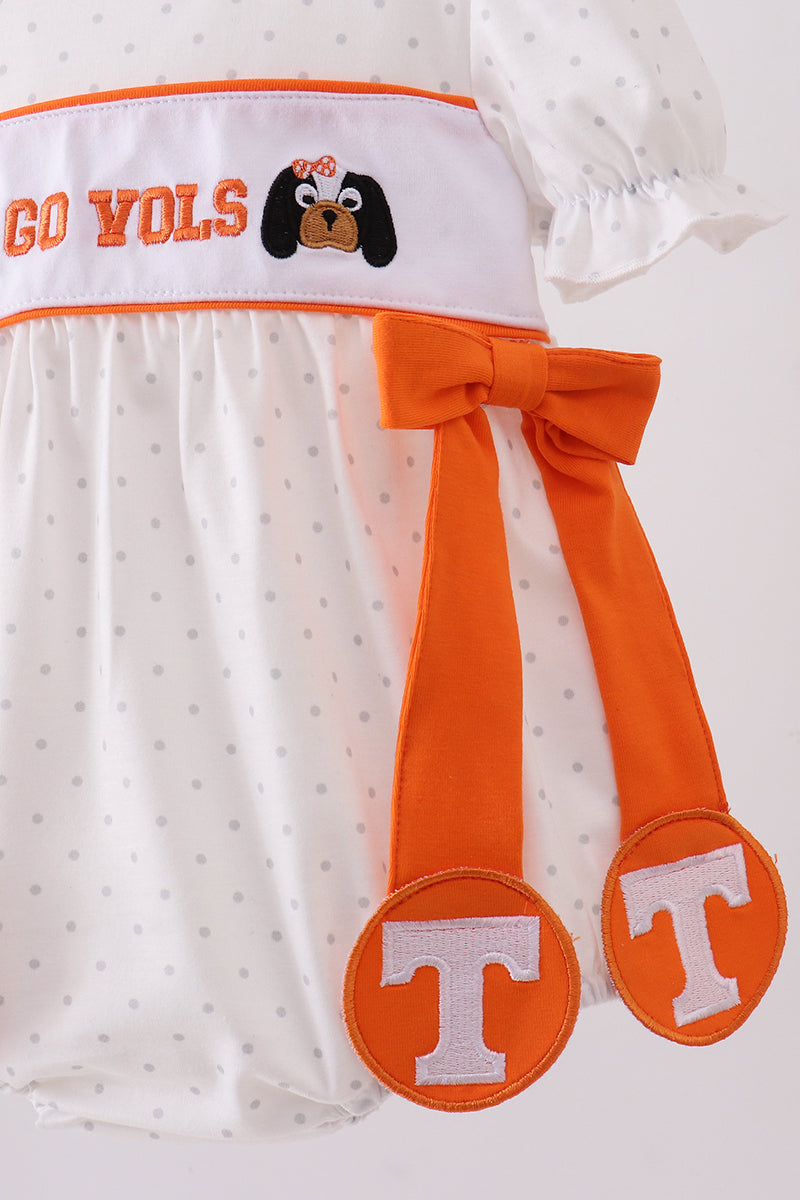 Tennessee go vols embroidery bow bubble - Aaria Tees Aaria Tees