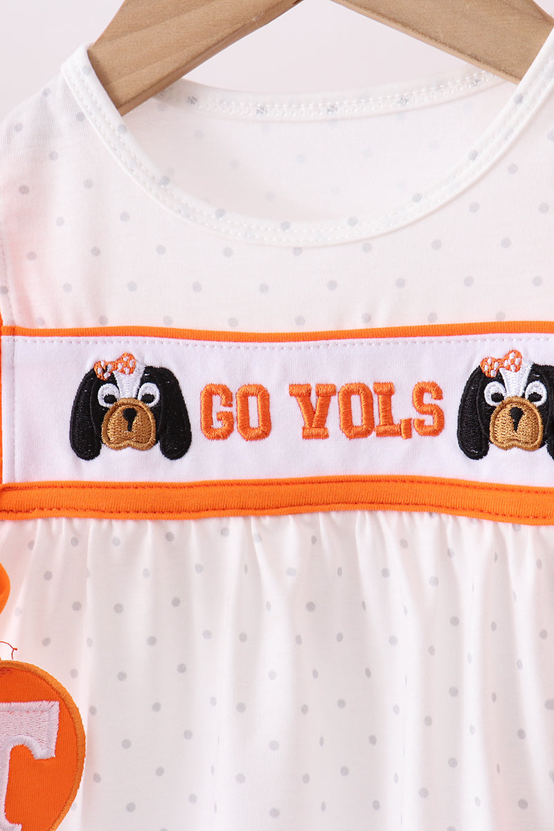 Tennessee go vols embroidery bow bloomer set - Aaria Tees Aaria Tees