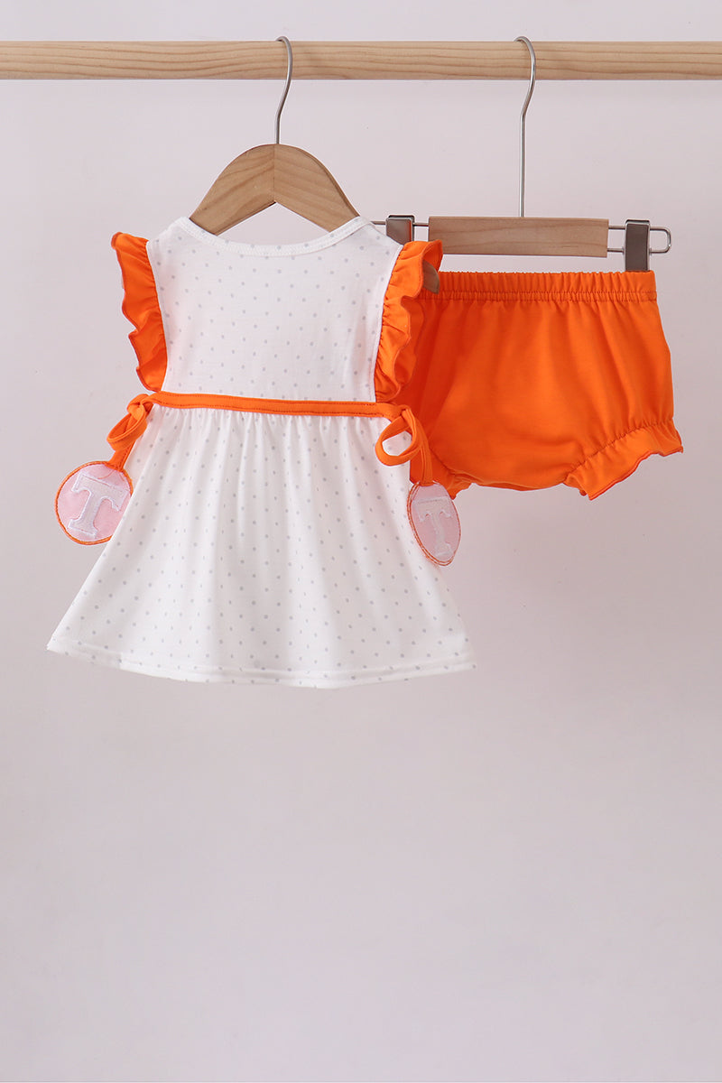 Tennessee go vols embroidery bow bloomer set - Aaria Tees Aaria Tees