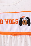 Tennessee go vols embroidery ruffle shorts set - Aaria Tees Aaria Tees