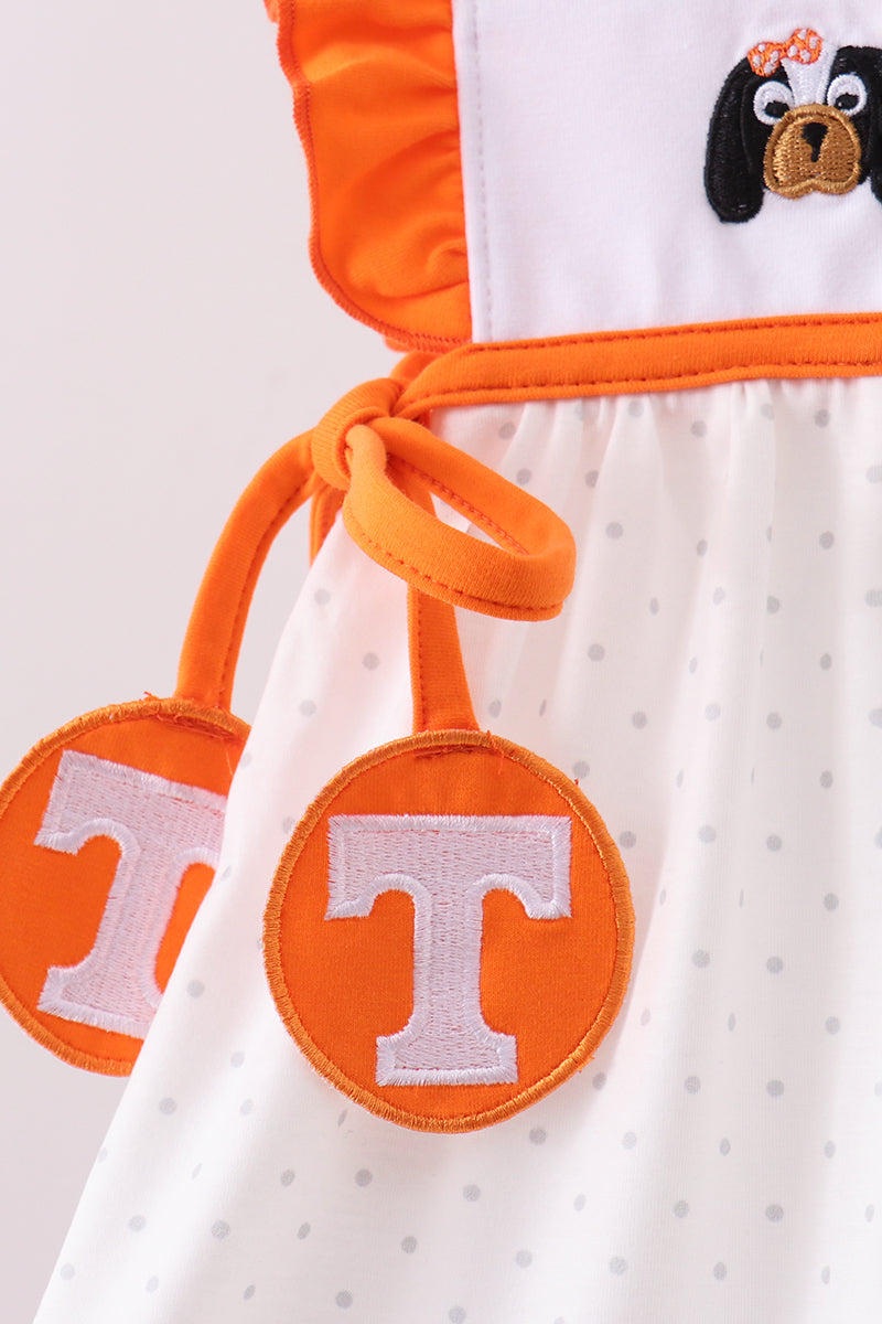 Tennessee go vols embroidery ruffle shorts set - Aaria Tees Aaria Tees