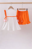 Tennessee go vols embroidery ruffle shorts set - Aaria Tees Aaria Tees