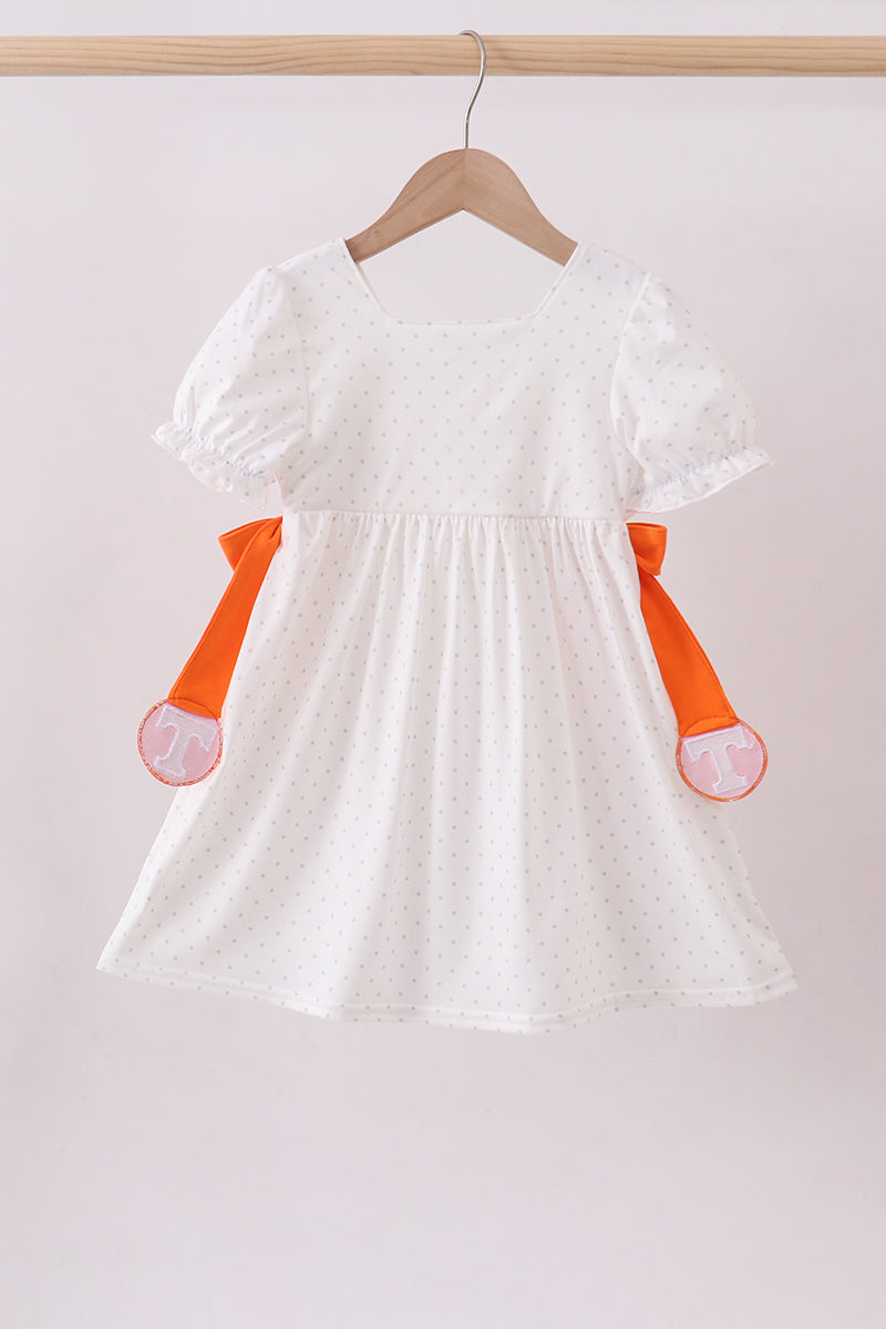 Tennessee go vols embroidery bow dress - Aaria Tees Aaria Tees