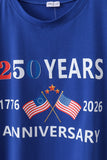 Blue 250 Years flag family top Aaria Tees