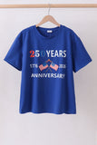 Blue 250 Years flag family top Aaria Tees