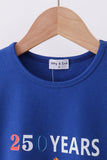 Blue 250 Years flag family top Aaria Tees