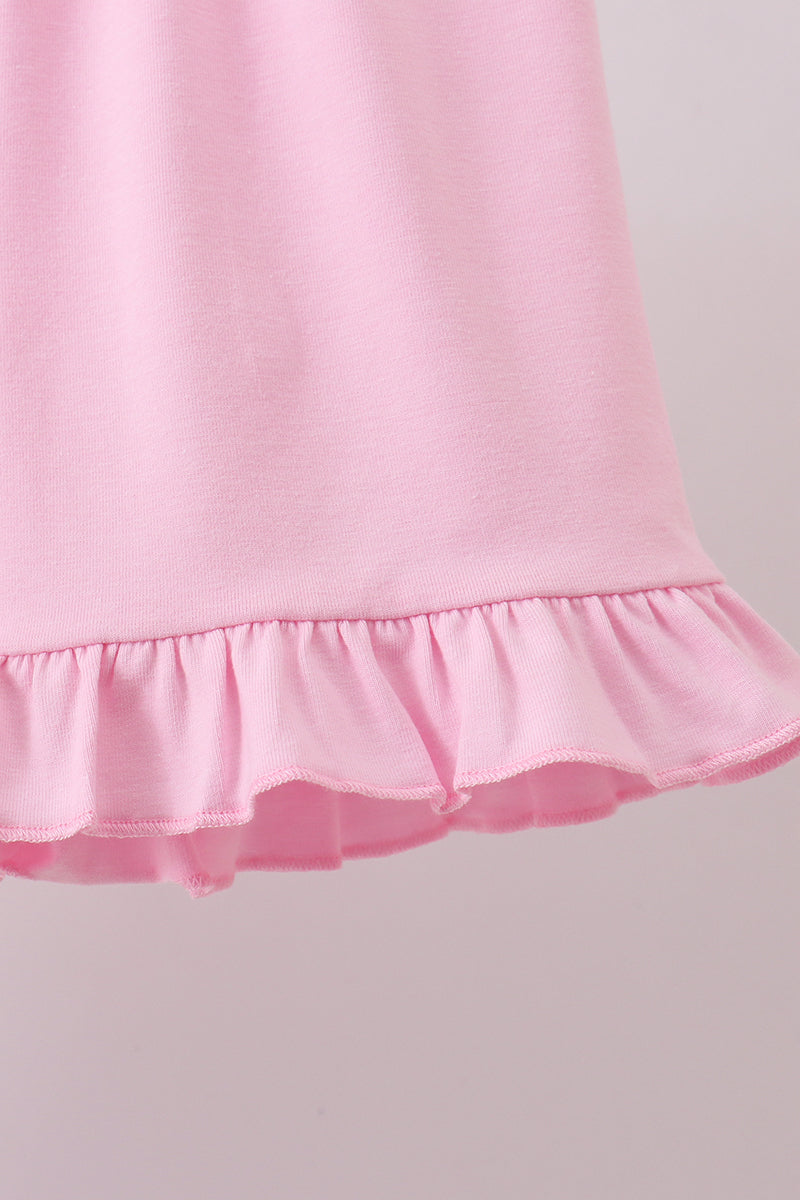 Purple butterfly embroidery swiss dot ruffle shorts set - Aaria Tees Aaria Tees