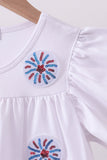 White fireworks sequin tiered ruffle dress Aaria Tees