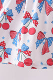 Red cherry bow ruffle shorts set - Aaria Tees Aaria Tees