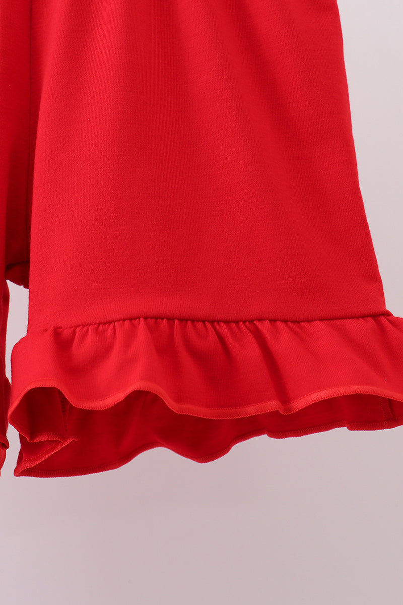 Red cherry bow ruffle shorts set - Aaria Tees Aaria Tees
