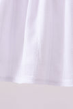 White smocked jacquard bloomer set Aaria Tees