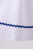 White flag smocked ruffle dress - Aaria Tees Aaria Tees