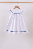 White flag smocked ruffle dress - Aaria Tees Aaria Tees