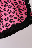 Black let's go girl boots leopard ruffle shorts set - Aaria Tees Aaria Tees