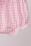 Pink hydrangea bow print ruffle bloomer set - Aaria Tees Aaria Tees