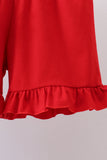 Blue bow smocked ruffle shorts set - Aaria Tees Aaria Tees