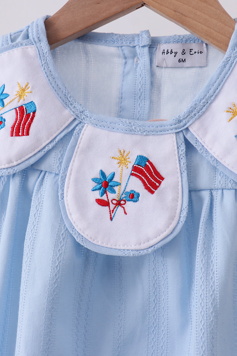 Blue jacquard embroidery bubble - Aaria Tees Aaria Tees