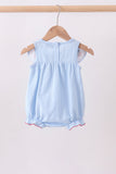 Blue jacquard embroidery bubble - Aaria Tees Aaria Tees