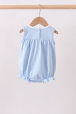 Blue god bless America flag french knot ruffle bubble - Aaria Tees Aaria Tees