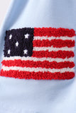 Blue god bless America flag french knot ruffle bloomer set - Aaria Tees Aaria Tees