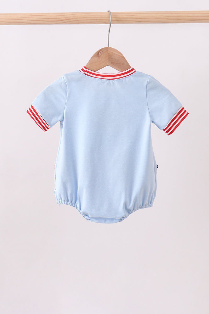 Blue god bless America flag french knot bubble - Aaria Tees Aaria Tees