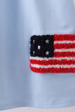 Blue god bless America flag french knot ruffle dress - Aaria Tees Aaria Tees