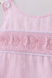 Pink bow smocked bloomer set - Aaria Tees Aaria Tees