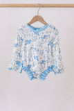 Blue farm print rashguard - Aaria Tees Aaria Tees