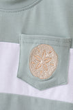 Sage starfish shell embroidery top - Aaria Tees Aaria Tees