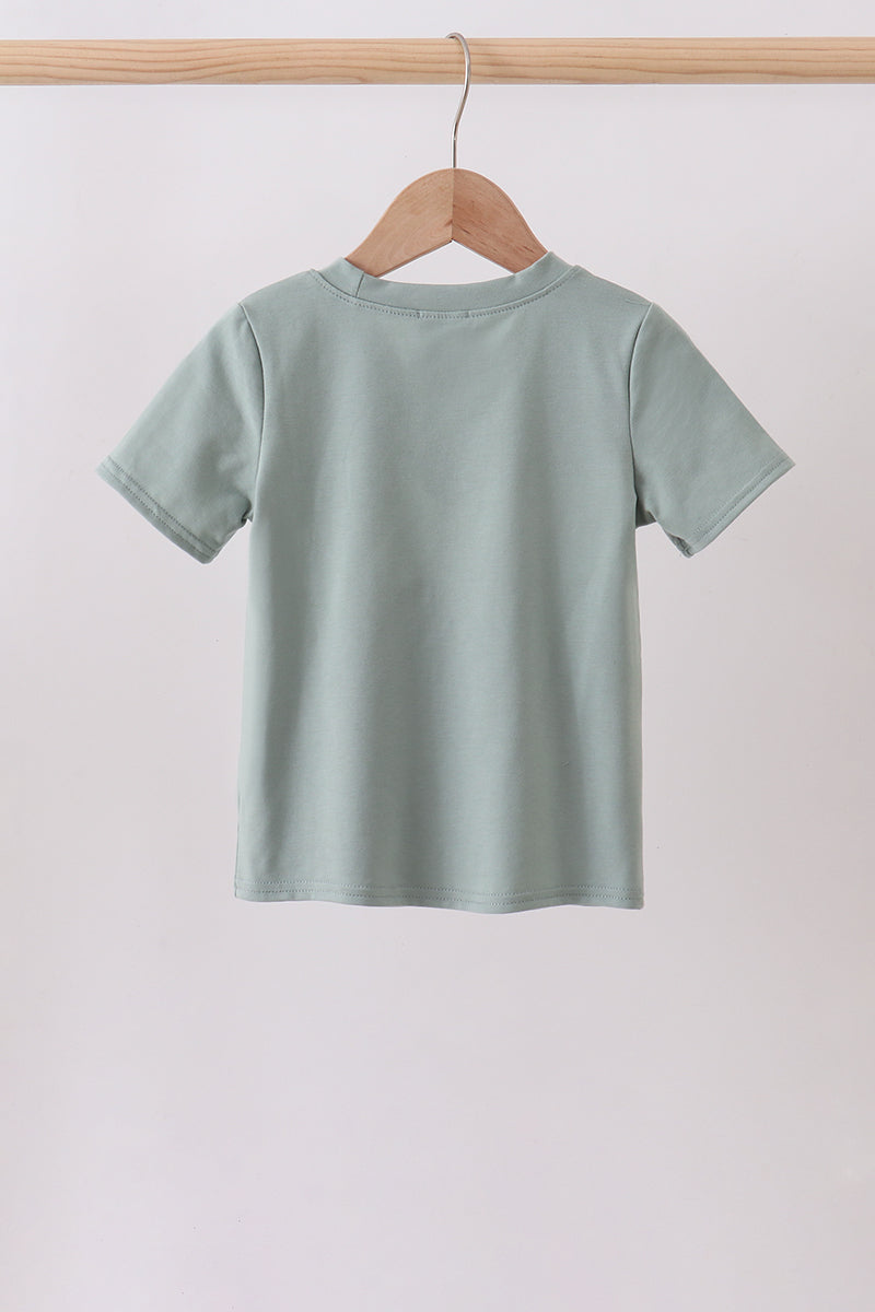 Sage starfish shell embroidery top - Aaria Tees Aaria Tees