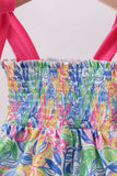 Tropical floral smocked bloomer set - Aaria Tees Aaria Tees