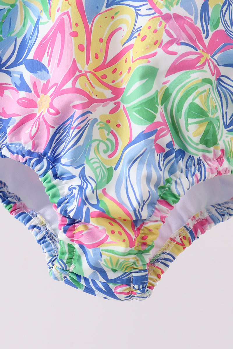 Tropical floral print swimsuit - Aaria Tees Aaria Tees