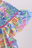 Tropical floral ruffle dress - Aaria Tees Aaria Tees
