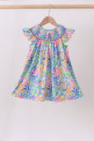 Tropical floral ruffle dress - Aaria Tees Aaria Tees