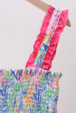 Tropical floral smocked tiered dress - Aaria Tees Aaria Tees