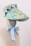 Green lemon print bow bonnet - Aaria Tees Aaria Tees