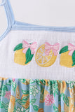 Green lemon smocked ruffle dress - Aaria Tees Aaria Tees
